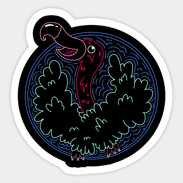 Piffs the Flamingo Sticker by mm92